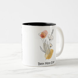 Caneca De Café Em Dois Tons Best Mom Ever Mother's Day