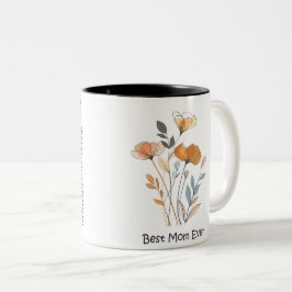Caneca De Café Em Dois Tons Best Mom Ever Mother's Day