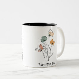 Caneca De Café Em Dois Tons Best Mom Ever Mother's Day