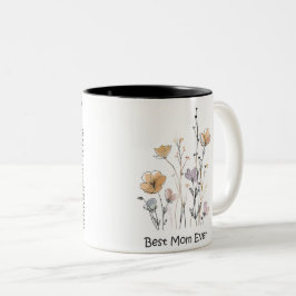 Caneca De Café Em Dois Tons Best Mom Ever Mother's Day
