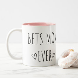 Caneca De Café Em Dois Tons Best MOM Ever Personalized