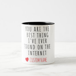 Caneca De Café Em Dois Tons Best Thing I Found Online – Custom Name Mug