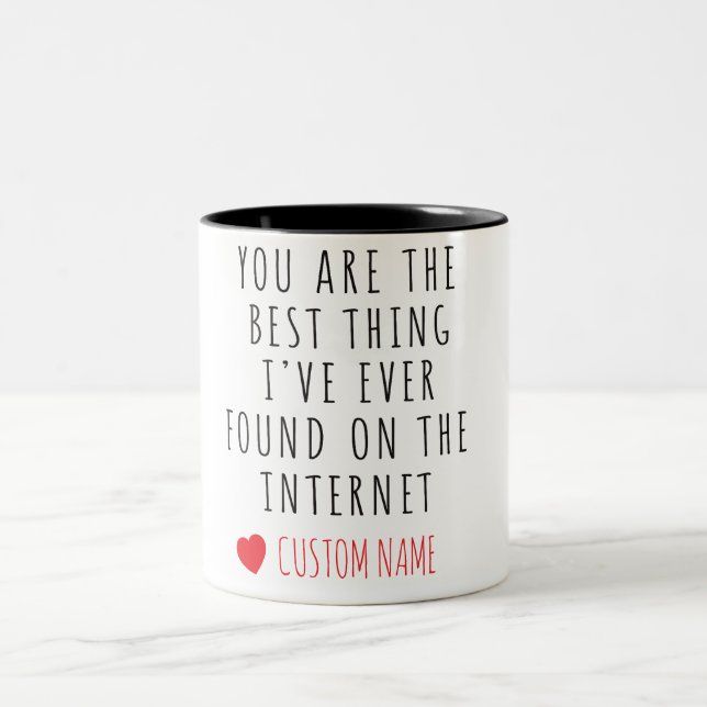 Caneca De Café Em Dois Tons Best Thing I Found Online – Custom Name Mug (Centro)