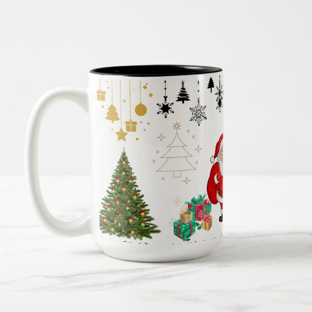 Caneca De Café Em Dois Tons Best Wishes New Year Cup (Esquerda)