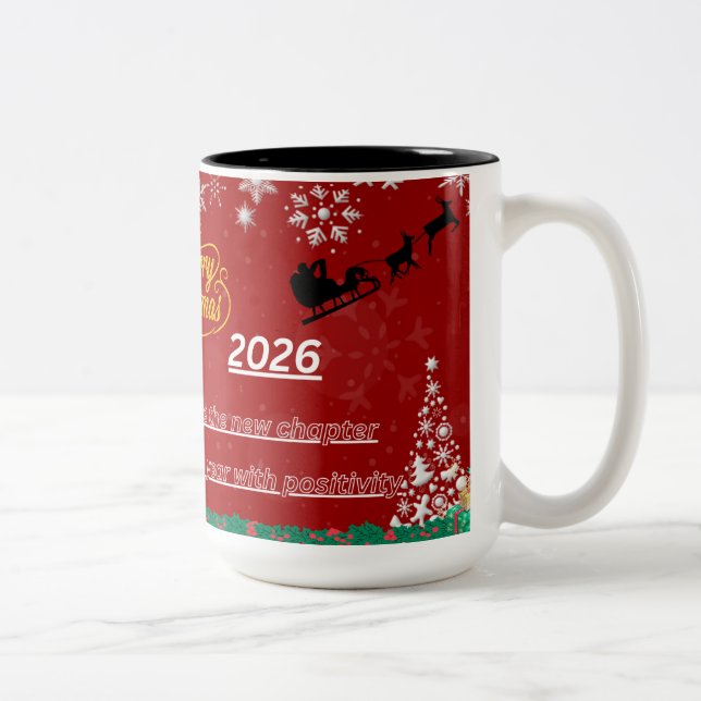 Caneca De Café Em Dois Tons Best Wishes New Year Cup (Direita)