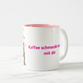 Caneca De Café Em Dois Tons Beste Freundinnen-Tasse - Gemeinsam Lachen & Kaffe