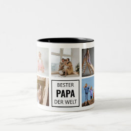 Caneca De Café Em Dois Tons Bester Papa der Welt Fototasse