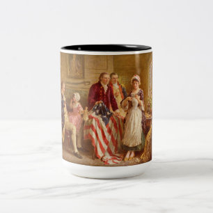 Caneca De Café Em Dois Tons Betsy Ross, 1777 (História Americana) (Patriota do