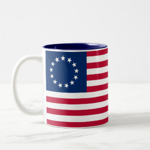 Caneca De Café Em Dois Tons Betsy Ross American Flag