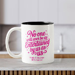 Caneca De Café Em Dois Tons BFFs Engraçado Bestie Amizade Suave<br><div class="desc">Esta fofinha design de caneca rosa-giro celebra vibrações bestiais com uma citação hilária,  perfeita para café,  chá e piadas dentro intermináveis com seu BFF.</div>