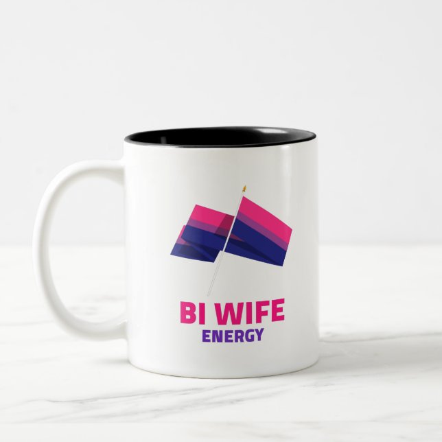 Caneca De Café Em Dois Tons Bi Wife Energy (Esquerda)