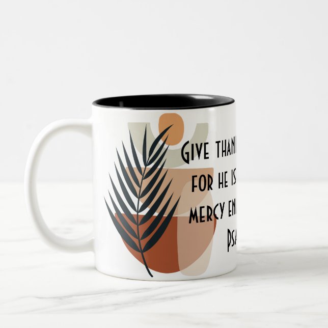 Caneca De Café Em Dois Tons BÍBLIA BOHO Verse Café Mug (Esquerda)