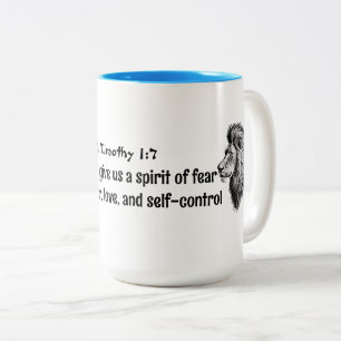 Caneca De Café Em Dois Tons Bíblia Cristã das Escrituras Verse Joshua Power Lo