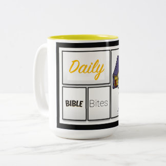 Caneca De Café Em Dois Tons Bíblia Diária Bites Mug