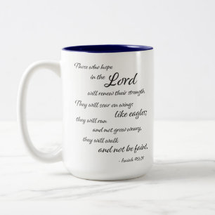 Caneca De Café Em Dois Tons Bíblia - Isaiah 40:31 -