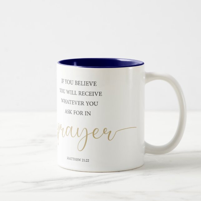 Caneca De Café Em Dois Tons Bíblia Scripting Coffee Mug (Direita)