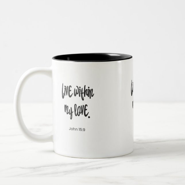 Caneca De Café Em Dois Tons Bíblia Verse Mug Christian Mug (Esquerda)