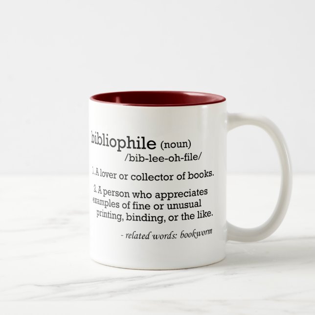 Caneca De Café Em Dois Tons bibliophile, definido (Direita)