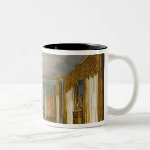 Caneca De Café Em Dois Tons Biblioteca do rei das vistas do Pavilio real