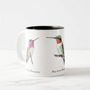 Caneca De Café Em Dois Tons Bicarros-do-mato, rufos e beija-flores
