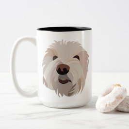 Caneca De Café Em Dois Tons Bichon Frise Dog Lover Bichon Frise