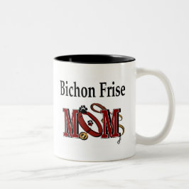 Caneca De Café Em Dois Tons Bichon Frise Dog MOM