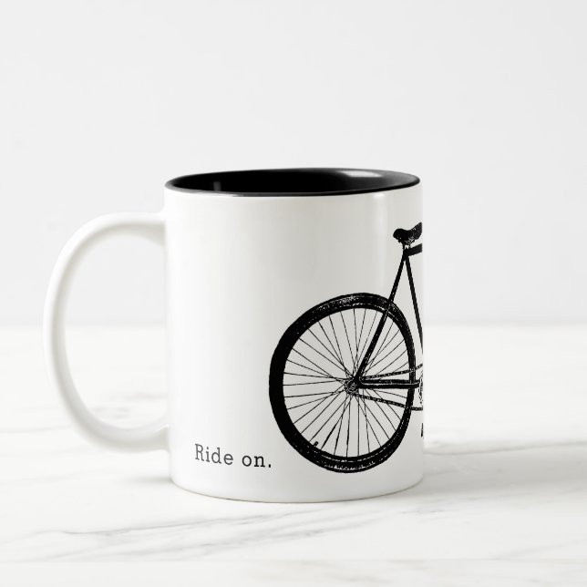 Caneca De Café Em Dois Tons Bicicleta (Esquerda)