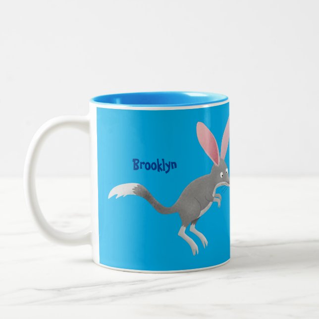 Caneca De Café Em Dois Tons Bicicleta australiano feliz e giro (Esquerda)