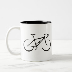 Caneca De Café Em Dois Tons bicicleta, bicicleta legal de bicicleta ao ar livr