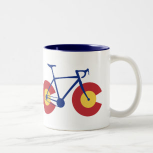 Caneca De Café Em Dois Tons Bicicleta de Sinalizador do Colorado