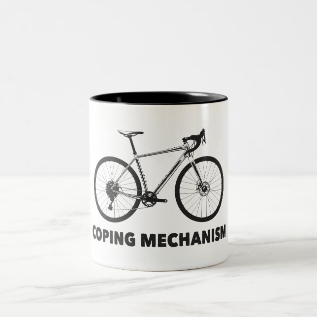 Caneca De Café Em Dois Tons Bicicleta do mecanismo de cópia (Centro)