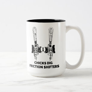 Caneca De Café Em Dois Tons Bicicleta pintinhos Dig Fricters