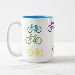 Caneca De Café Em Dois Tons Bicicletas Fofas