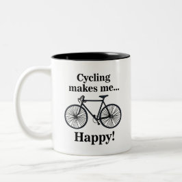 Caneca De Café Em Dois Tons Bicycle Cycling Biking Cyclist