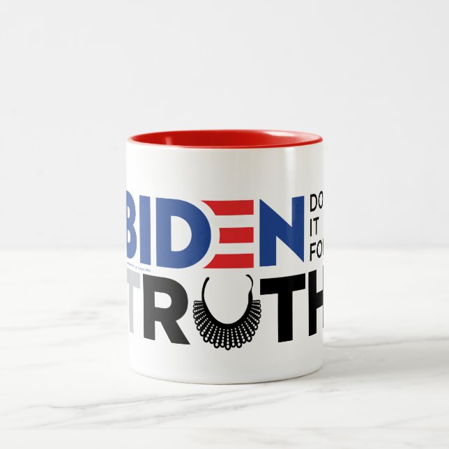 Caneca De Café Em Dois Tons Biden para tRUTH (Centro)