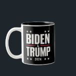 Caneca De Café Em Dois Tons Biden Trump 2024 Funny Eletion VP Presidencial<br><div class="desc">Biden Trump 2024 Funny Eletion VP Presidencial</div>
