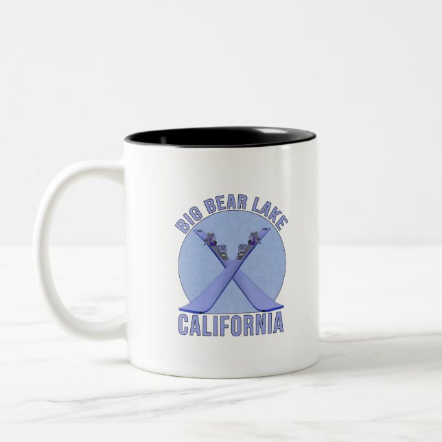 Caneca De Café Em Dois Tons Big Bear Lake, Califórnia (Esquerda)