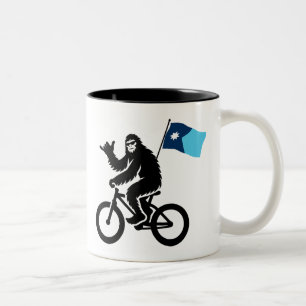 Caneca De Café Em Dois Tons Bigfoot Cycling Minnesota Flag