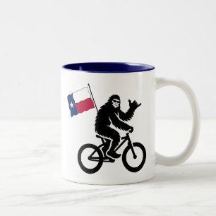 Caneca De Café Em Dois Tons Bigfoot Cycling Texas Flag