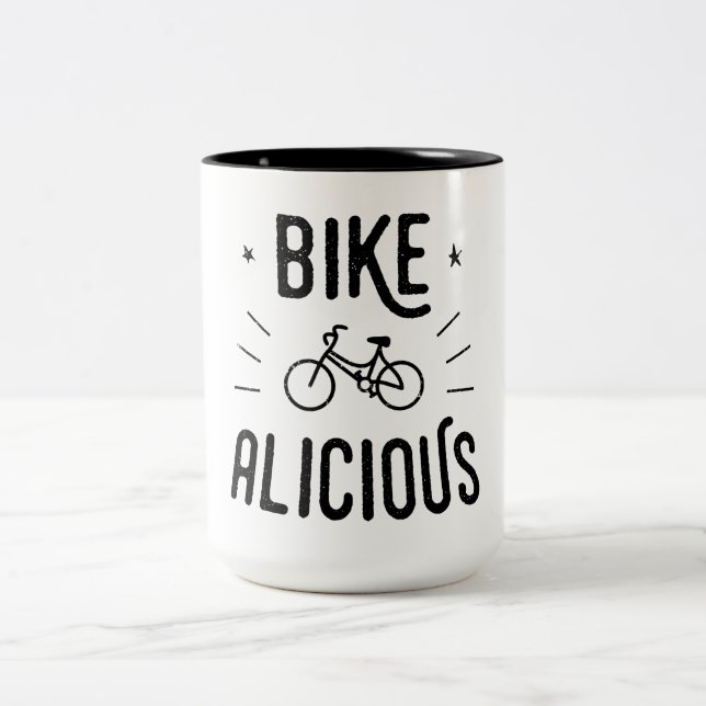 Caneca De Café Em Dois Tons Bikealicious (Centro)