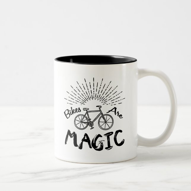 Caneca De Café Em Dois Tons Bikes são mágicos (Direita)
