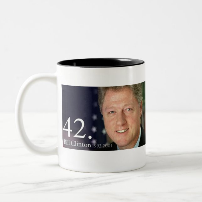 Caneca De Café Em Dois Tons Bill Clinton (Esquerda)