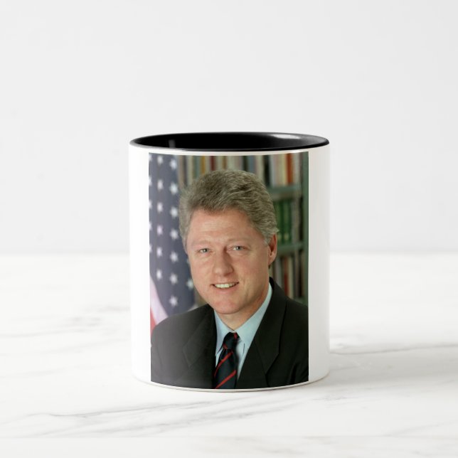 Caneca De Café Em Dois Tons Bill Clinton (Centro)
