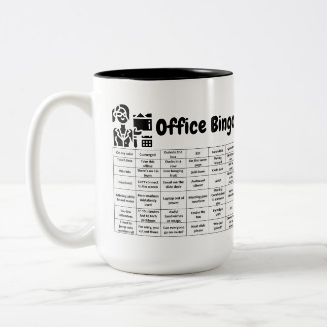 Caneca De Café Em Dois Tons Bingo do Office (Esquerda)