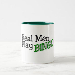 Caneca De Café Em Dois Tons Bingo real do jogo dos homens