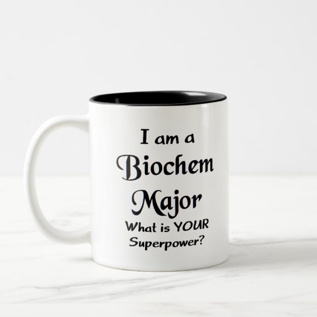 Caneca De Café Em Dois Tons biochem major (Esquerda)