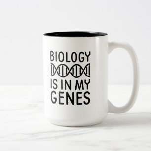 Caneca De Café Em Dois Tons Biologia Está Em Meus Genes