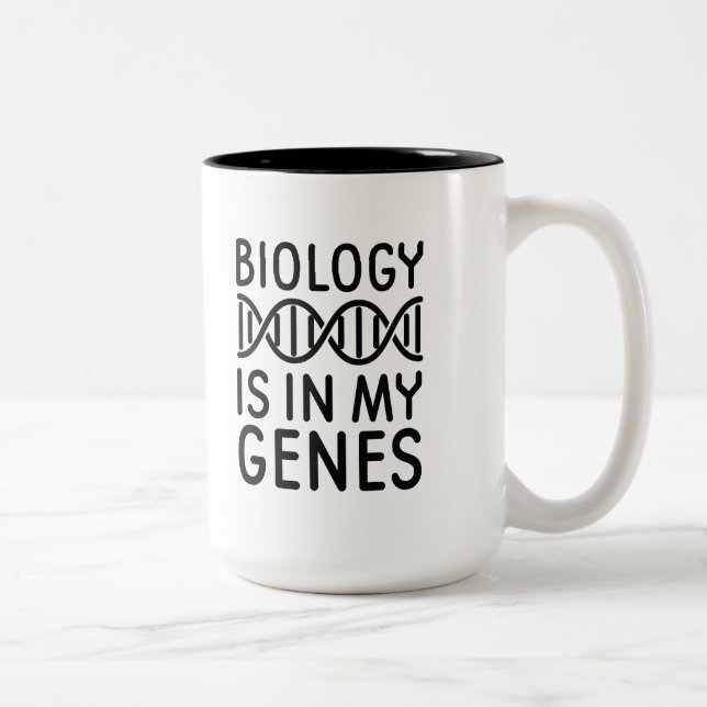 Caneca De Café Em Dois Tons Biologia Está Em Meus Genes (Direita)