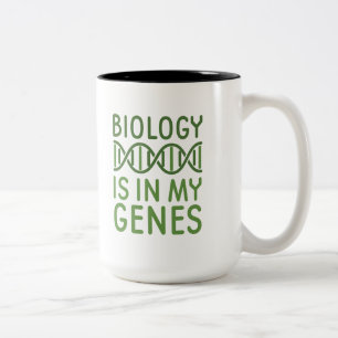 Caneca De Café Em Dois Tons Biologia Está Em Meus Genes