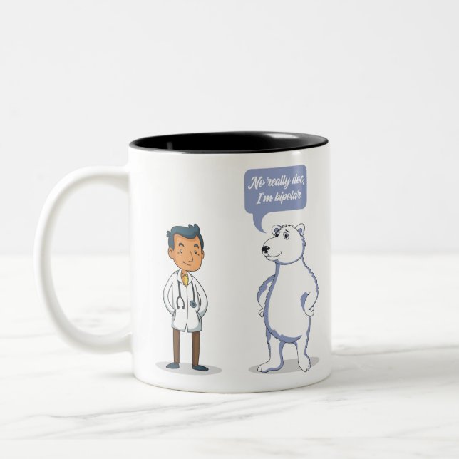 Caneca De Café Em Dois Tons Bipolar (Esquerda)